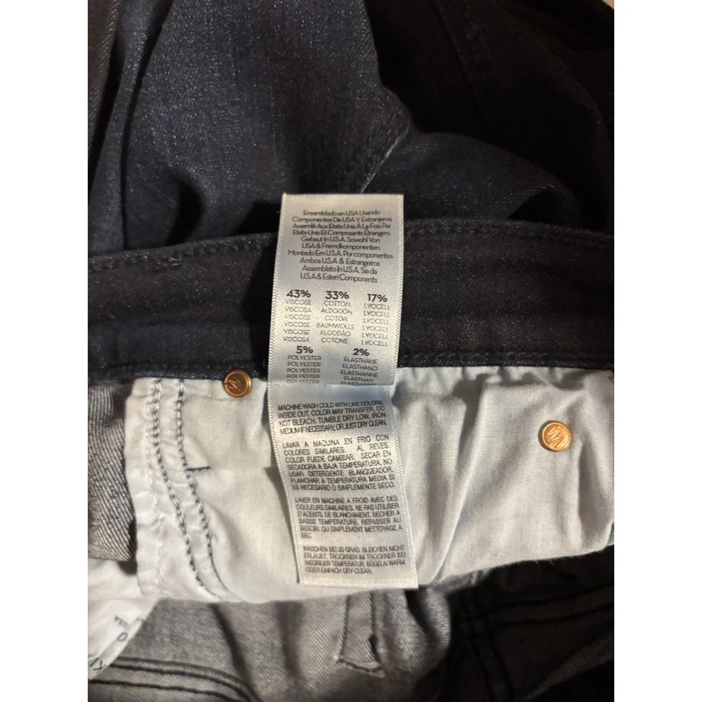 Mother Jeans 32 The Midsize Dazzler Ankle Dark Blue Stretch High Rise